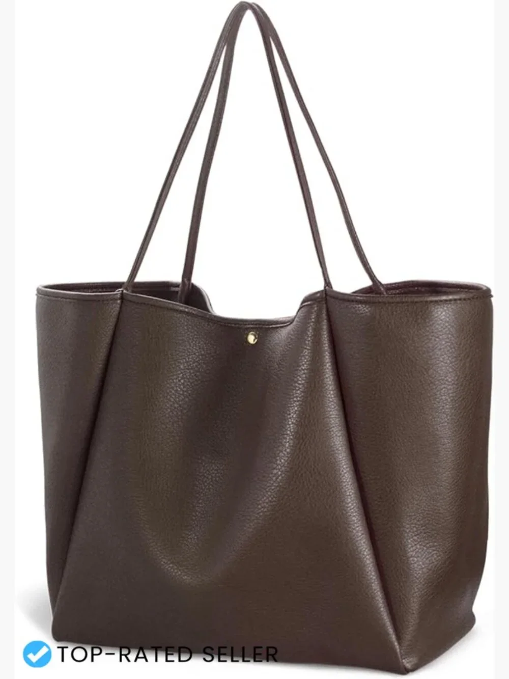Oversize Faux Leather Tote Bag Women Travel Weekender Shopper Handbag Slouchy